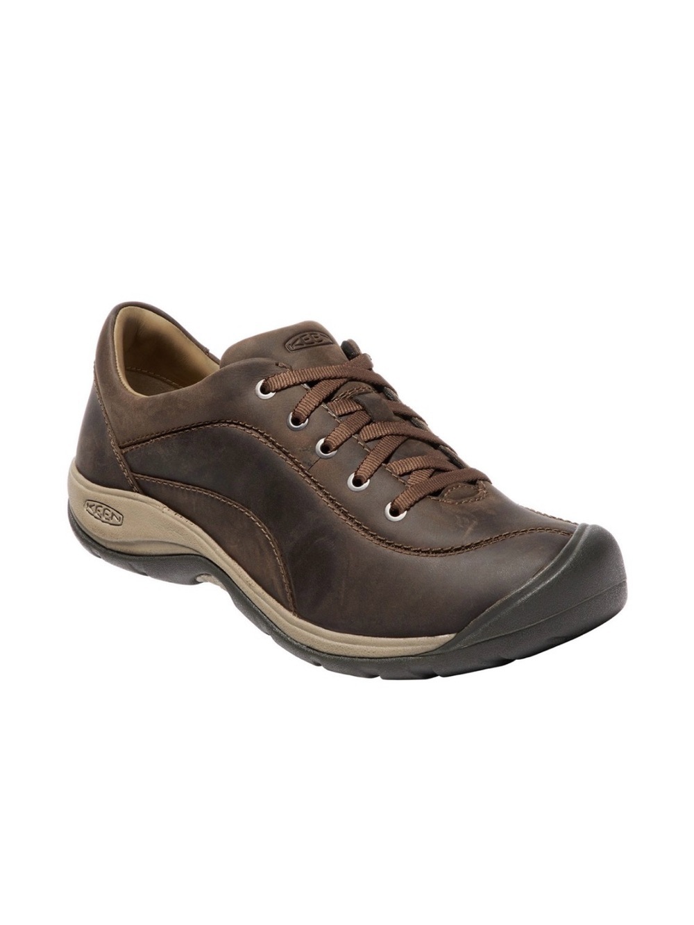 Keen Like New Women's Presidio II Brown Leather Lace-Up Sneakers Shoes Size 5.5